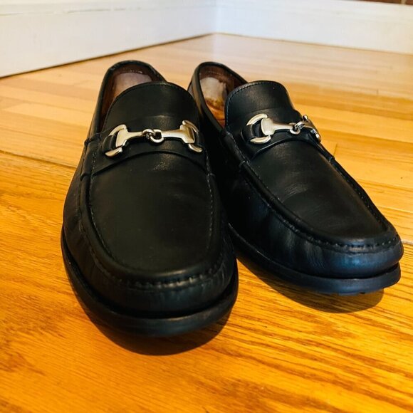 Allen Edmonds Horse Bit Loafers Shoes 11.5 Black Model Arezzo Rubber Soles main image 7